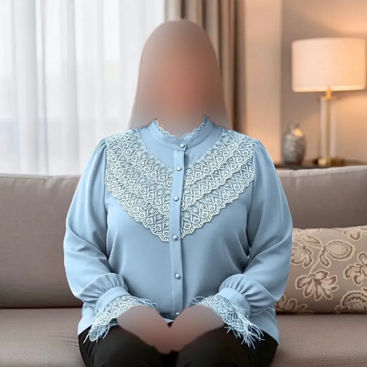 شومیز زنانه نسترن مزون دوز جنس الیزه مصری اعلا خرج کار گیپور ترک وارداتی سبز کرم مشکی آبی سفید