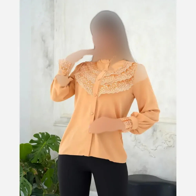شومیز زنانه نسترن مزون دوز جنس الیزه مصری اعلا خرج کار گیپور ترک وارداتی سبز کرم مشکی آبی سفید
