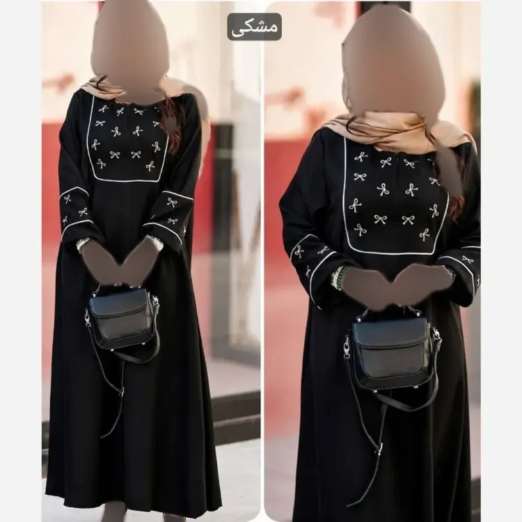 پیراهن نورا جنس دبل عنکبوتی فری سایز 38 تا 46