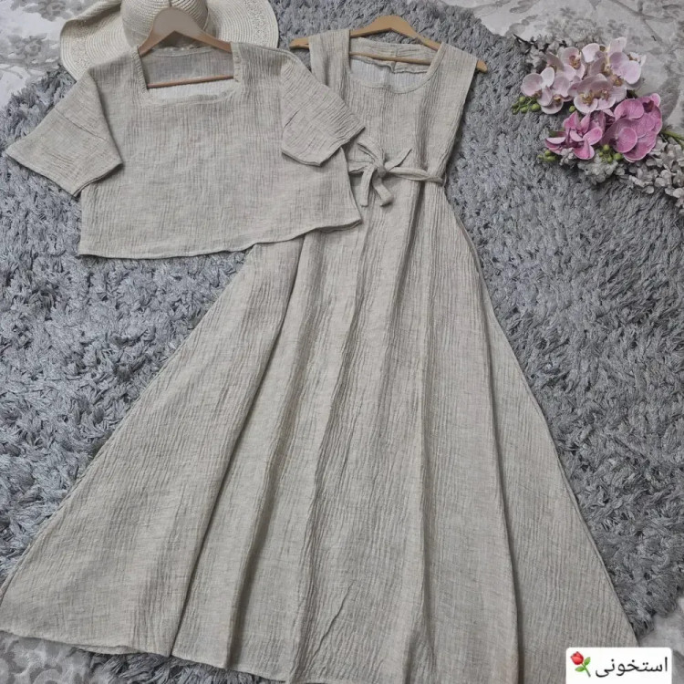 ست رویه و پیراهن مارگارت فری سایز لنین زارا درجه یک