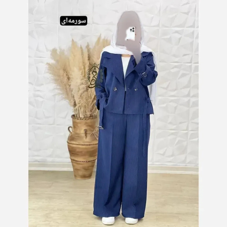 ست لاکچری زنانه دیپلمات پرشیا پرومکس مشکی سورمه ای طوسی فری سایز