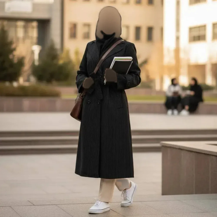 مانتو دانشجویی تینا پرشیا دیپلمات مشکی سرمه ای سایز 1 و 2