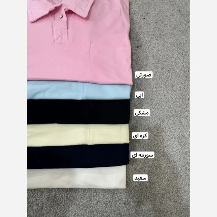 پولوشرت تک جیب پنبه با کیفیت فری سایز تا 44 زنانه مردانه
