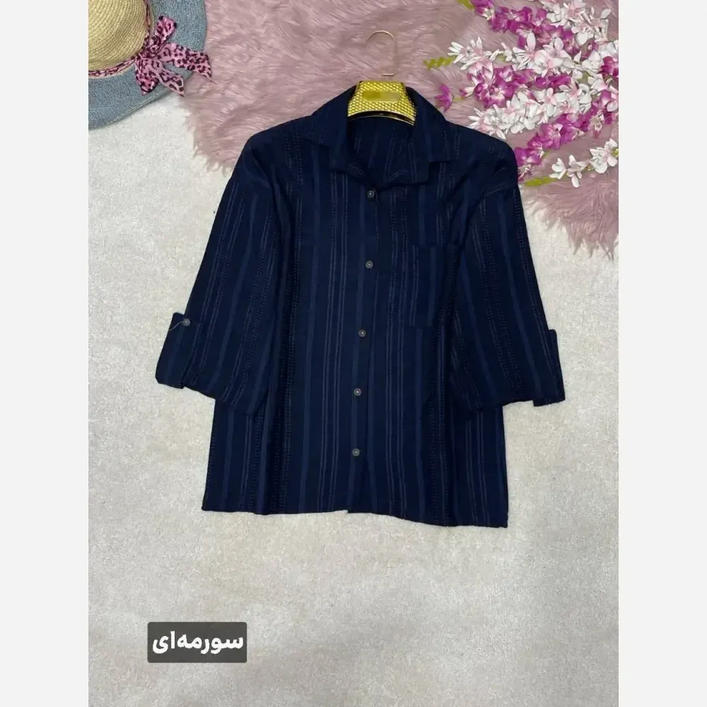 شومیز کوک دوزی مینو جنس شانتون فری سایز 38 تا 46