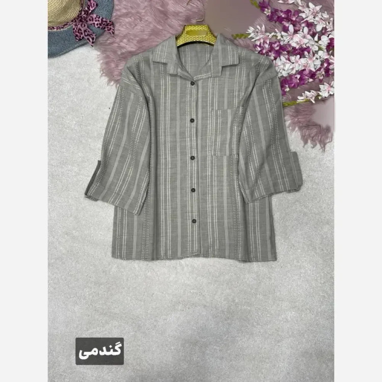 شومیز کوک دوزی مینو جنس شانتون فری سایز 38 تا 46