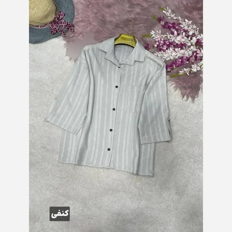 شومیز کوک دوزی مینو جنس شانتون فری سایز 38 تا 46