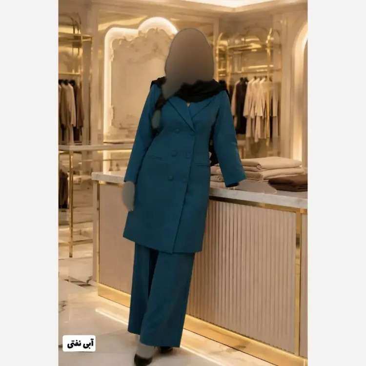 ست مانتو شلوار مازراتی مدل آسمان