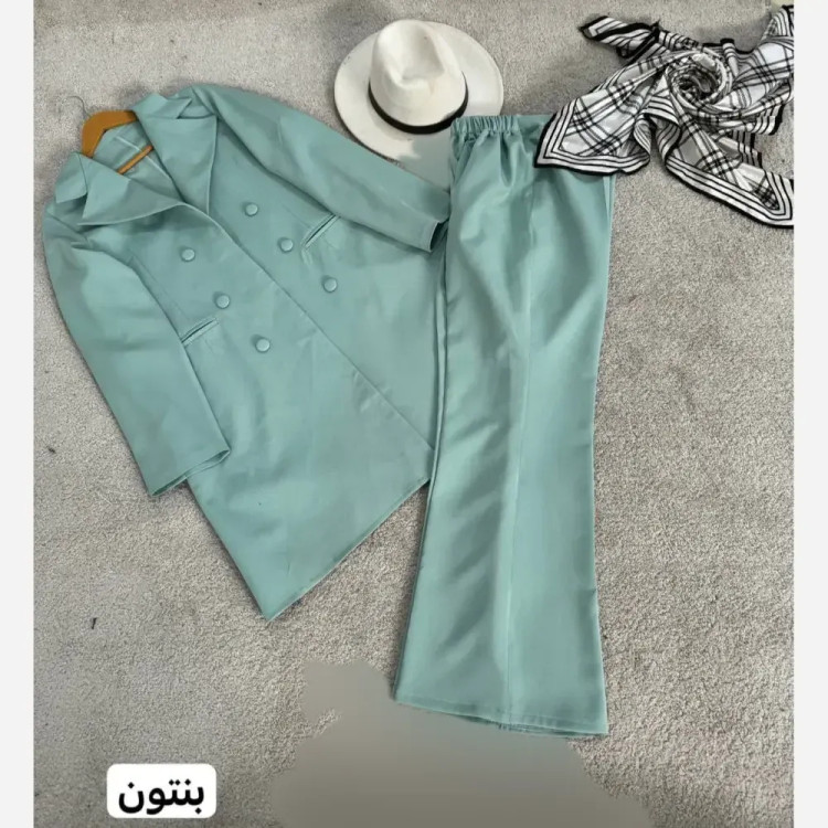 ست مانتو شلوار مازراتی مدل آسمان