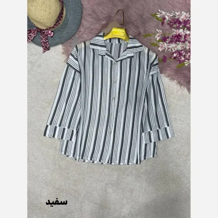شومیز پانچ زنبوری مراکشی فری سایز 38 تا 46 در رنگبندی مشکی، ذغالی، سفید و طوسی