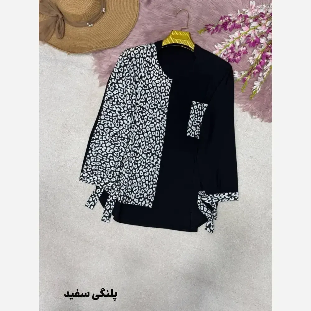 شومیز طرحدار نجلا جنس کرپ بوگاتی