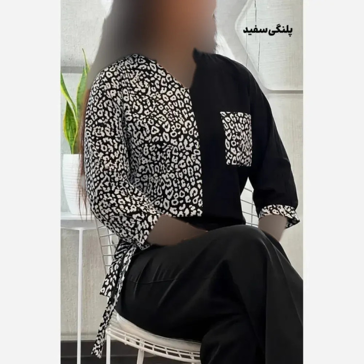 شومیز طرحدار نجلا جنس کرپ بوگاتی