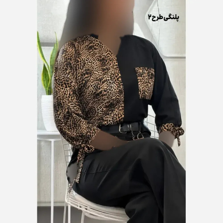 شومیز طرحدار نجلا جنس کرپ بوگاتی