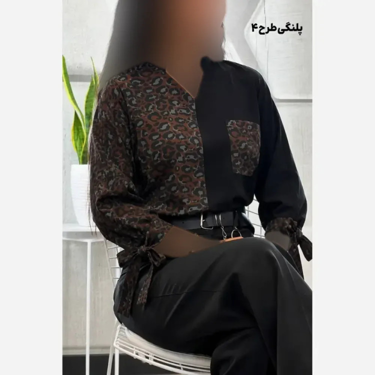 شومیز طرحدار نجلا جنس کرپ بوگاتی