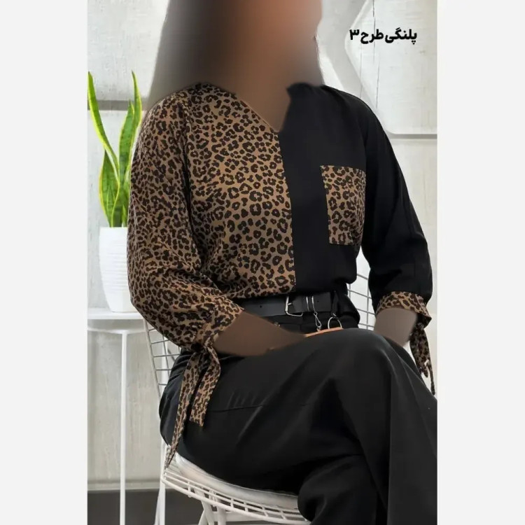 شومیز طرحدار نجلا جنس کرپ بوگاتی