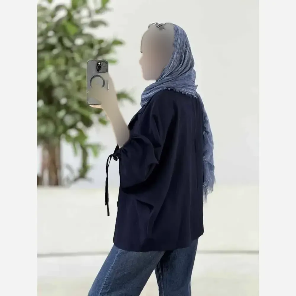 کت آستین بندی شبنم زنانه جنس لنین شسته شده اعلا فری سایز تا 48 در رنگ بندی متنوع