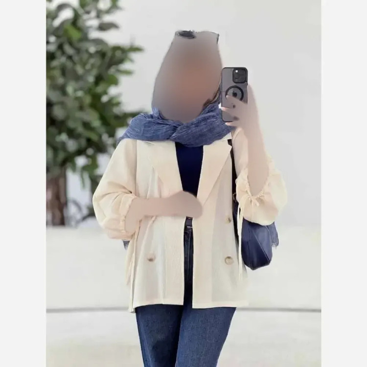 کت آستین بندی شبنم زنانه جنس لنین شسته شده اعلا فری سایز تا 48 در رنگ بندی متنوع