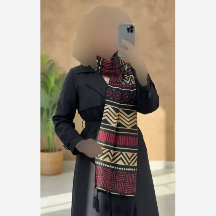 شال مصری نخ سانسفور ابعاد 182*70 رنگبندی متنوع فری سایز