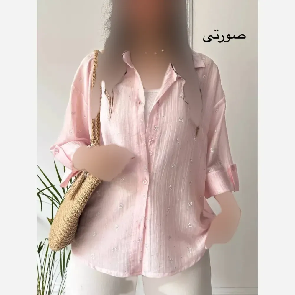 شومیز شیشه ای چنل زنانه فری سایز رنگ بندی متنوع