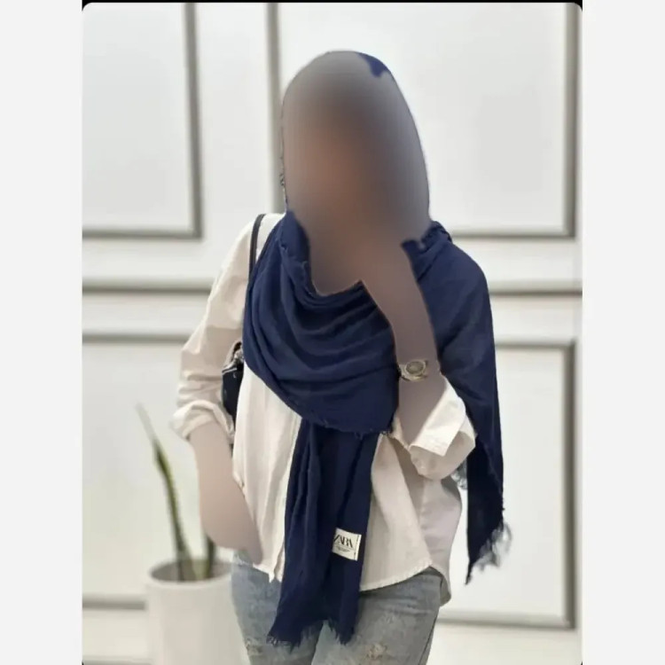 شال زنانه لب ریش جنس کنف سنگ شور بهاره شیک