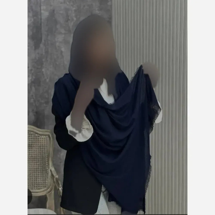 شال زنانه لب ریش جنس کنف سنگ شور بهاره شیک