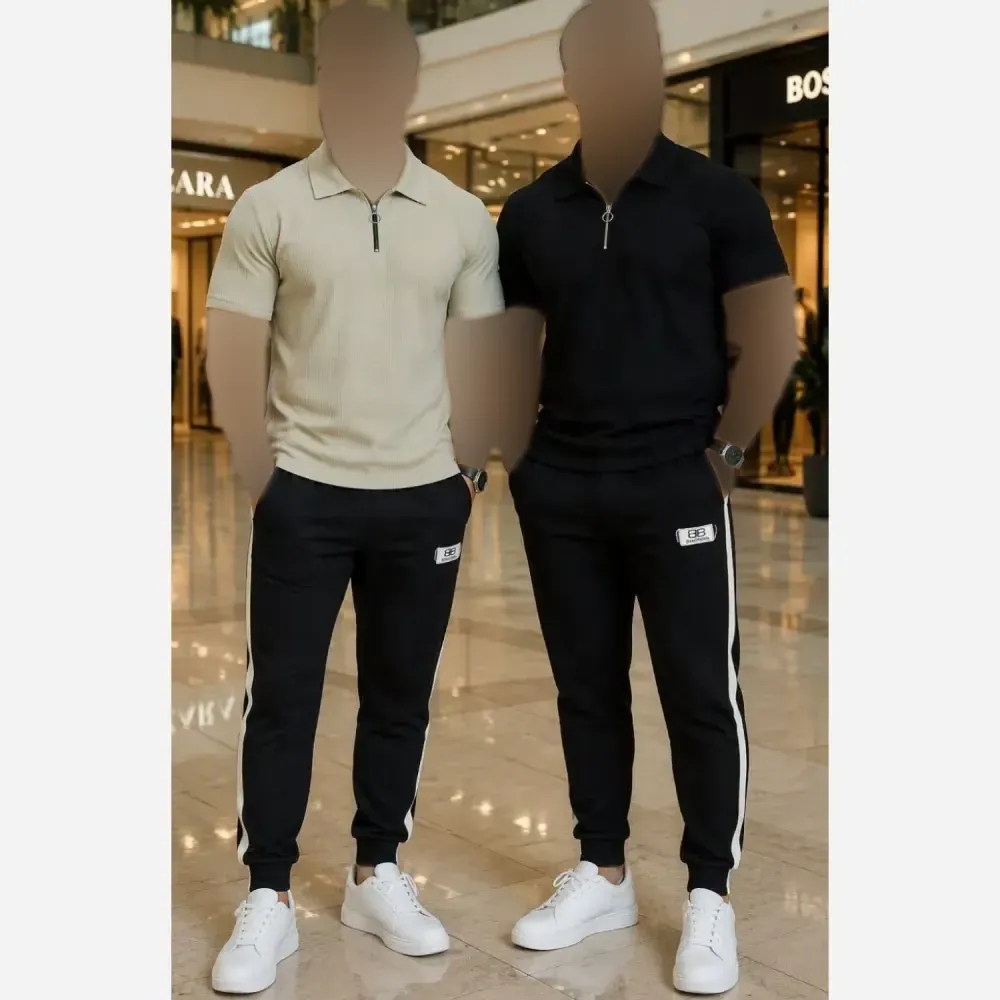 ست تیشرت کبریتی لاکرا و شلوار اسپان نخ مجلل زنانه در رنگ و سایز متنوع