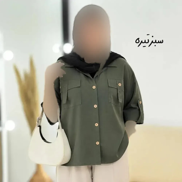 شومیز تابستانی جیب بندی لینن زنانه در رنگ بندی متنوع و سایز بندی یک و دو
