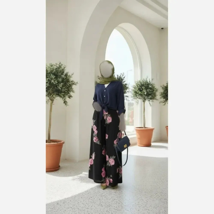 ست شومیز شلوار زنانه جنس شانتون و اسلپ رنگ گلبو سایز یک