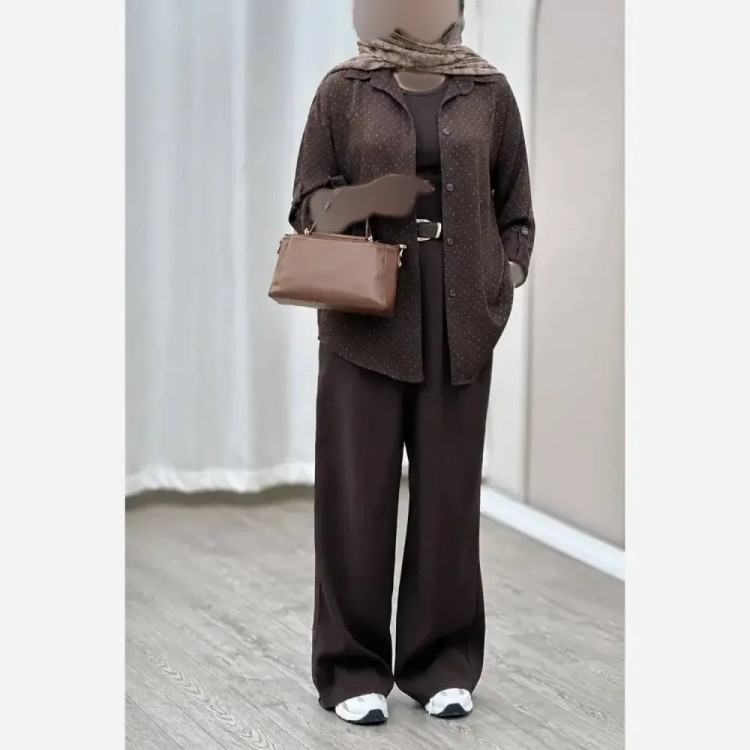شومیز نگین دار پری سایز بزرگ زنانه | 46 تا 50 | رنگبندی متنوع