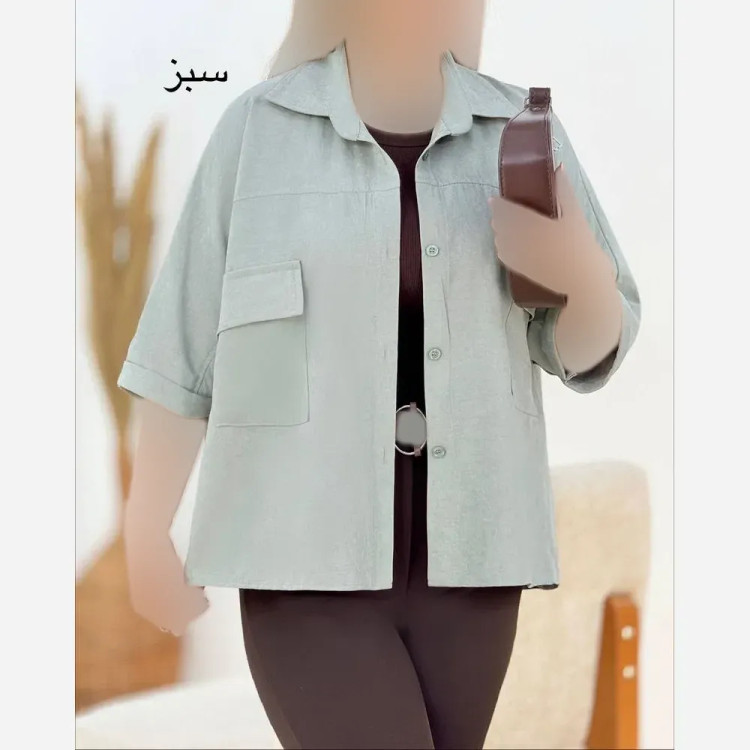 شومیز بیتا جنس شانتون اسلپ در رنگ بندی مشکی نسکافه ای سبز آبی سرخابی سایز 1 و 2