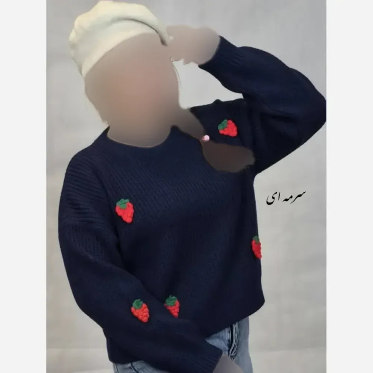 کراپ بافت زنانه توت فرنگی فری سایز تا 48 رنگبندی متنوع