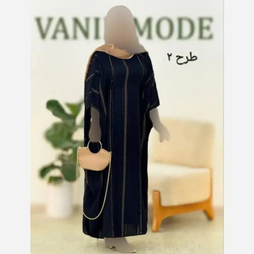 عبا زنانه نگین کرپ ژاکارد قد 130 فری سایز