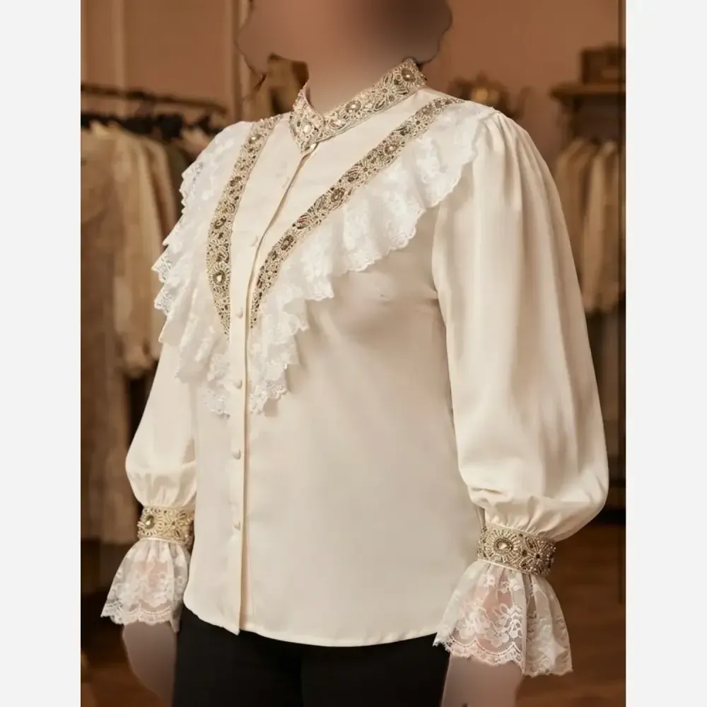شومیز زنانه مزون دوز الیزه خرج کار گیپور ترک