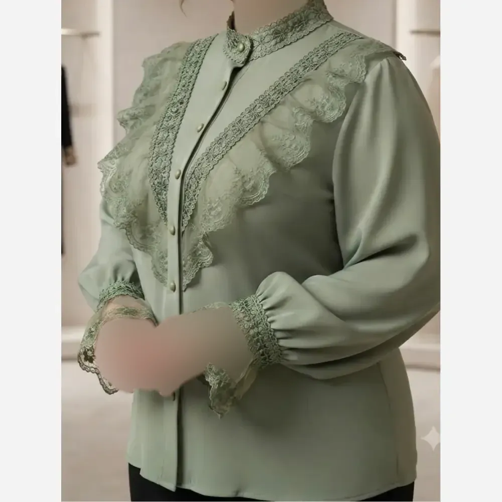 شومیز زنانه مزون دوز الیزه خرج کار گیپور ترک
