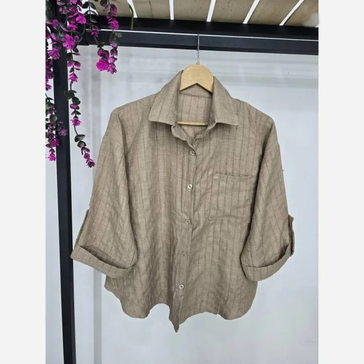 شومیز درسا جنس شانتون ژاکارد برجسته فری سایز 36 تا 46