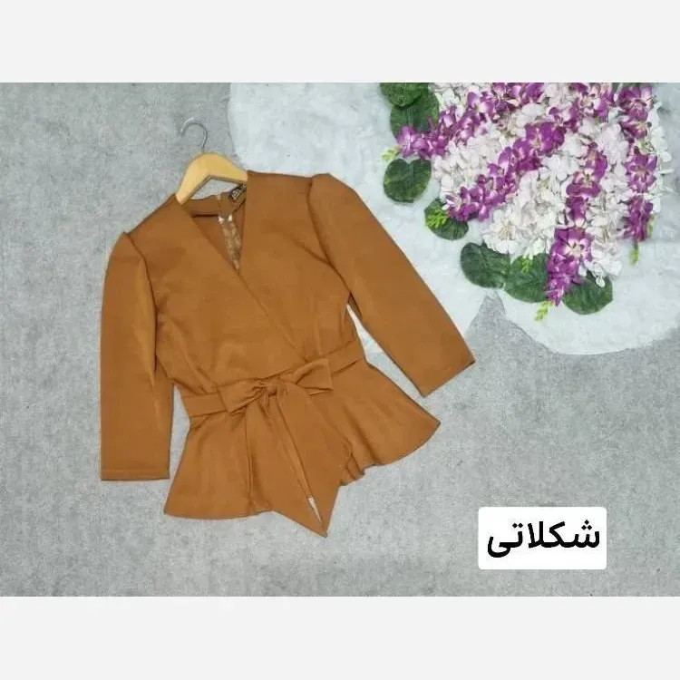 شومیز پاپیونی جنس مازراتی رنگبندی متنوع سایز 1 و 2 و 4