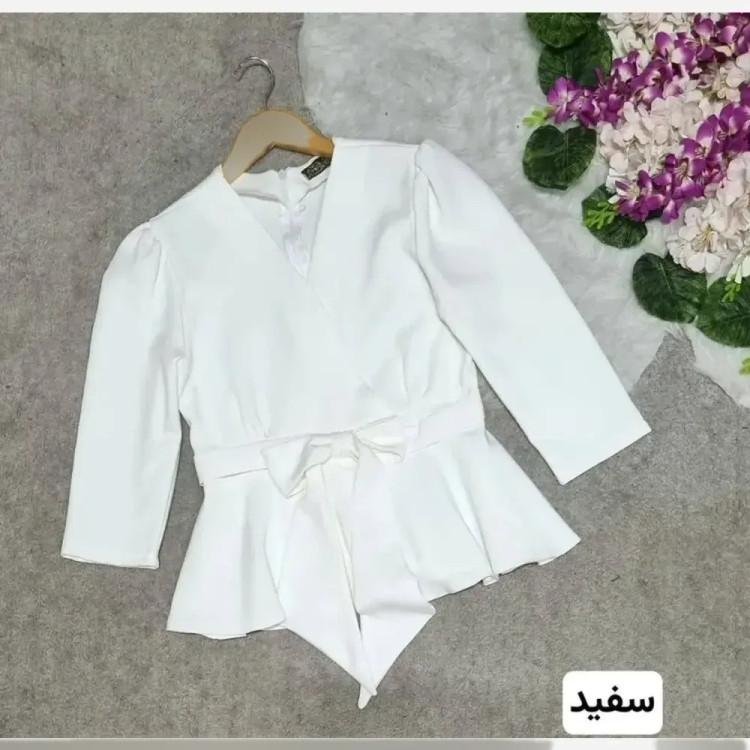 شومیز پاپیونی جنس مازراتی رنگبندی متنوع سایز 1 و 2 و 4