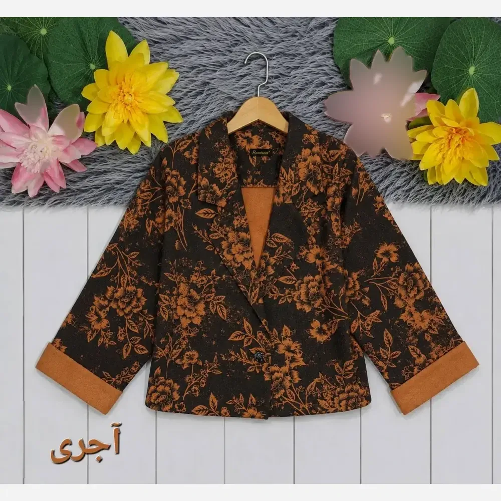 کت کراپ ژاکارد شاین دار زنانه