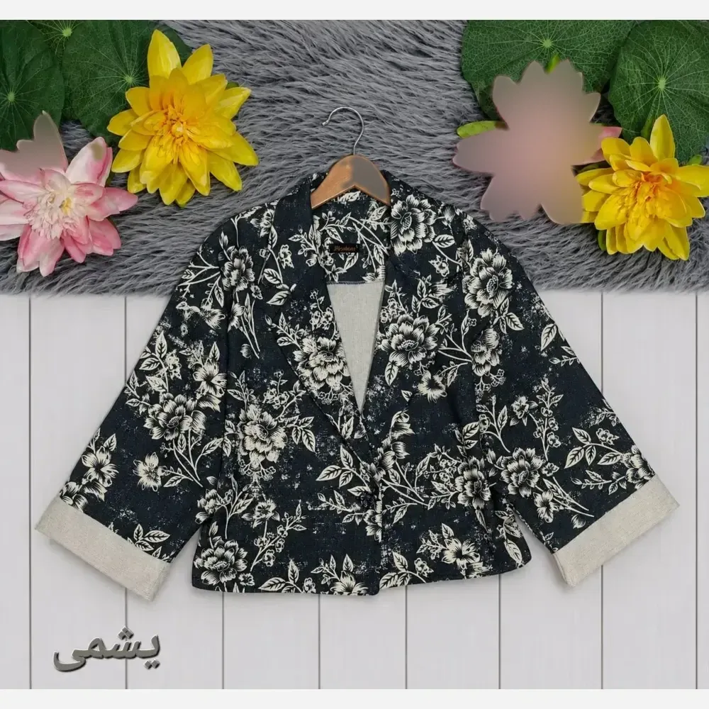 کت کراپ ژاکارد شاین دار زنانه