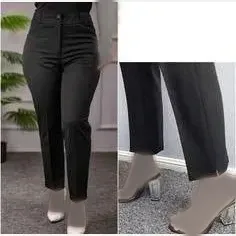 شلوار راسته چاکدار مجلسی پارچه مازراتی دبل اعلا رنگ مشکی سایز 40