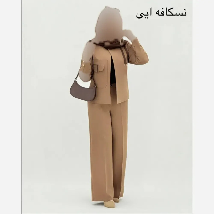 کت شلوار زنانه مزونی ارمیا جنس دبل مازراتی درجه یک