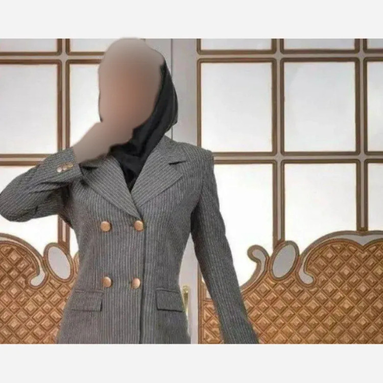 مانتو شلوار اداری دیپلمات مزونی 6 دکمه جنس سوپر دیپلمات پرشیا گرم بالا