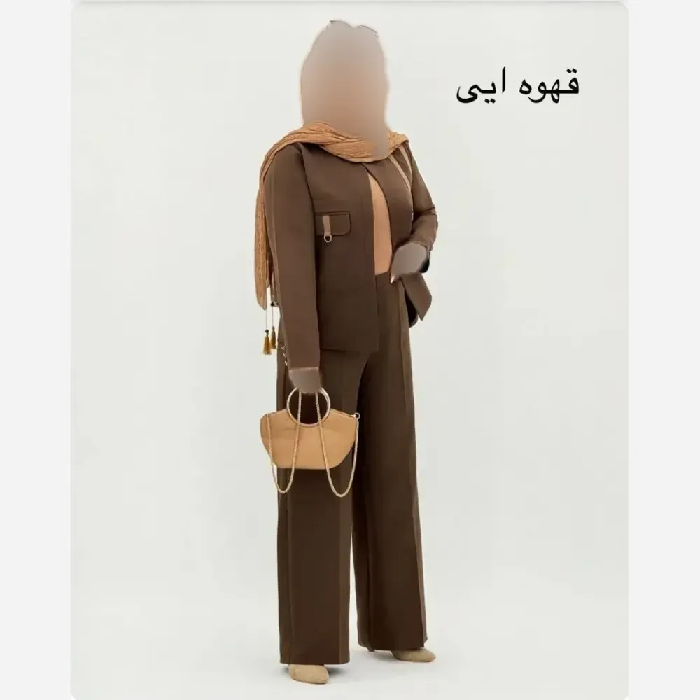 کت شلوار زنانه جنس مازراتی درجه یک مدل بگ رنگ مشکی و سورمه ای
