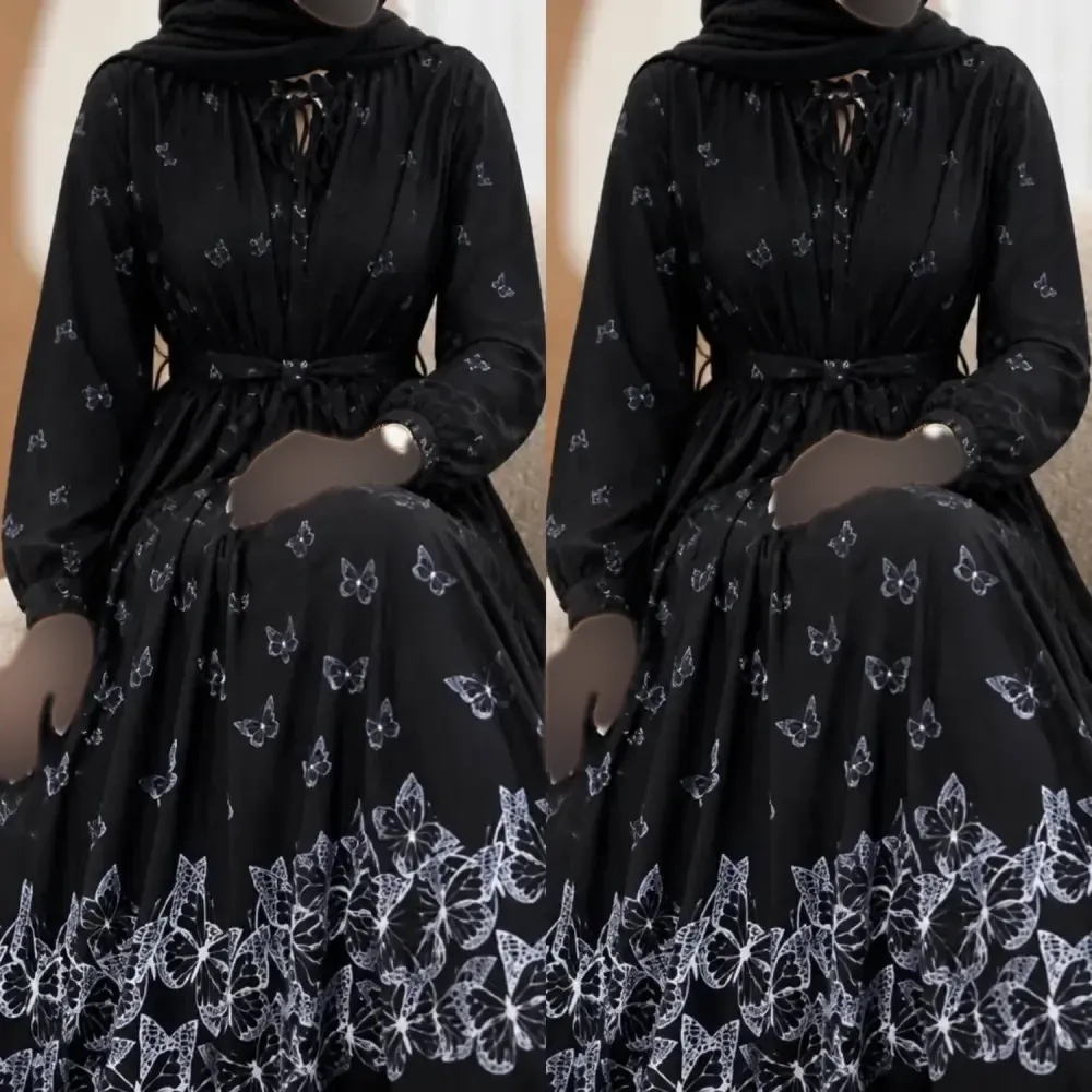 ساحلی زنانه مدل شاپرک جنس بوگاتی رنگ مشکی سایز فری سایز