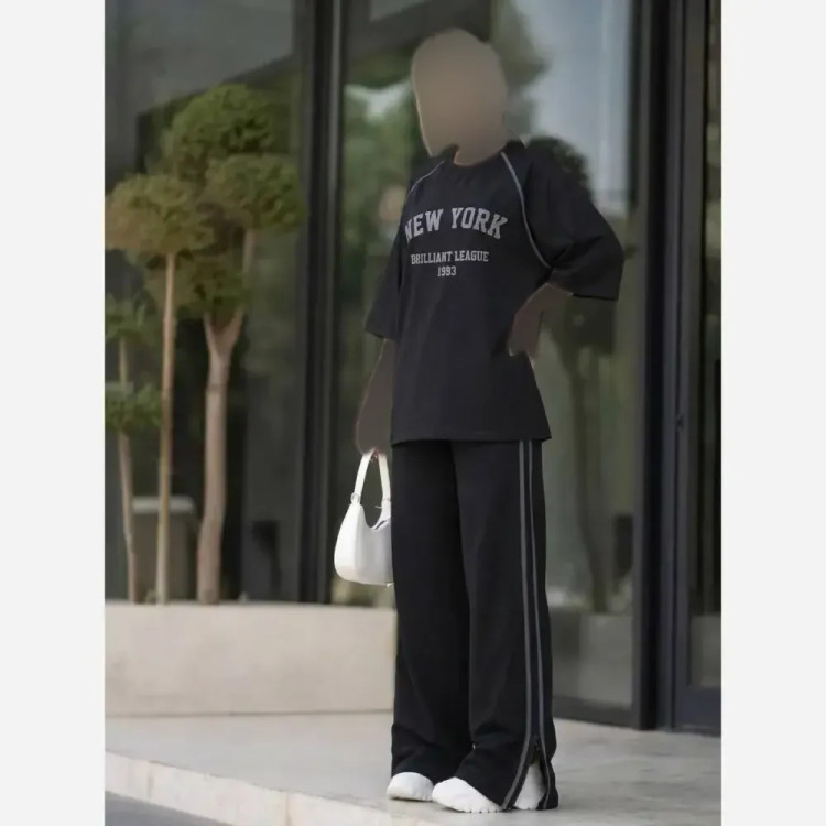 ست زنانه اسپان گلکسی نیویورک مشکی فری سایز 38 تا 46