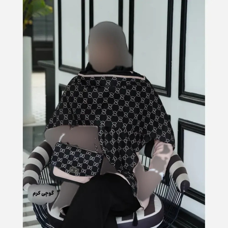 ست کیف و روسری زنانه مخمل و چرم صنعتی نخی منگوله دار