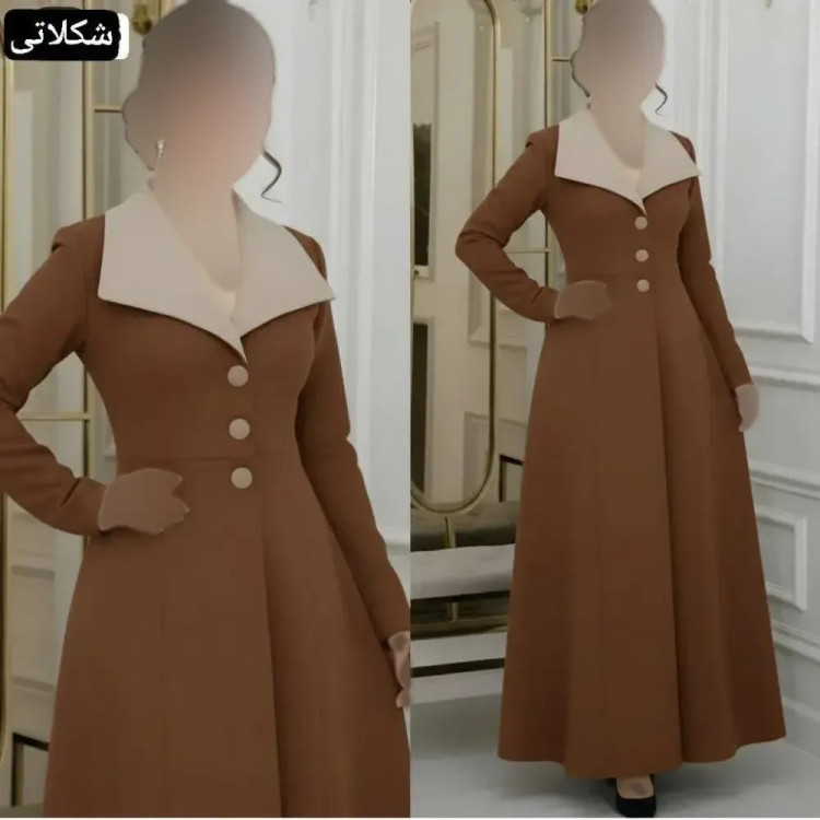 پیراهن بلند مازراتی آتنا فری سایز تا 46 کمربند دار