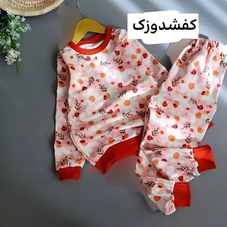بلوز و شلوار مخمل بچه گانه پرز بلند گرم بالا نرم و لطیف