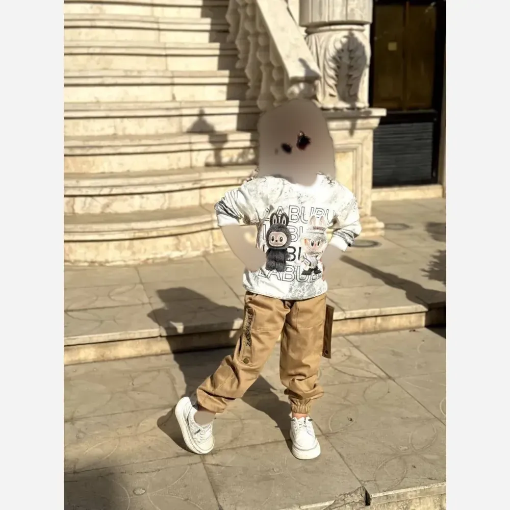 ست بلوز و شلوار پاییزه لبوبو و دوستش دورس تیپ لاکرا و کتان