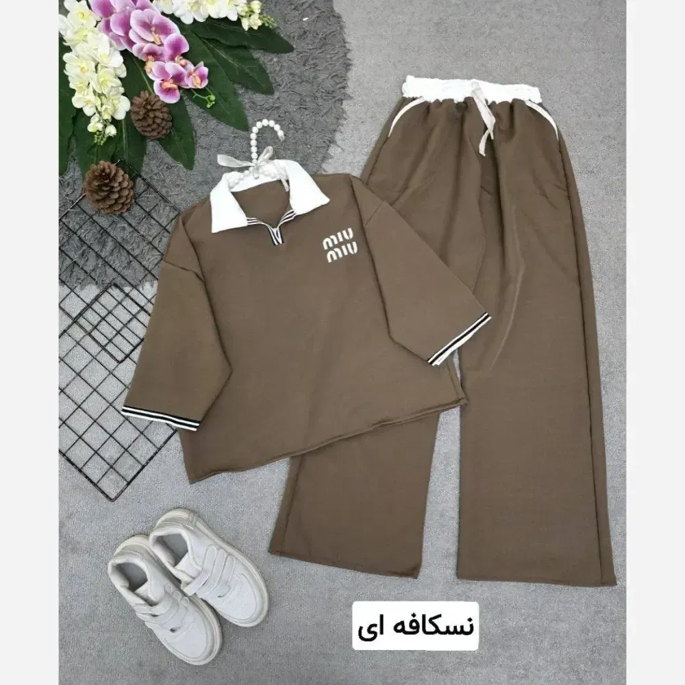 ست بلوز و شلوار زنانه جنس مازراتی با کیفیت فری سایز