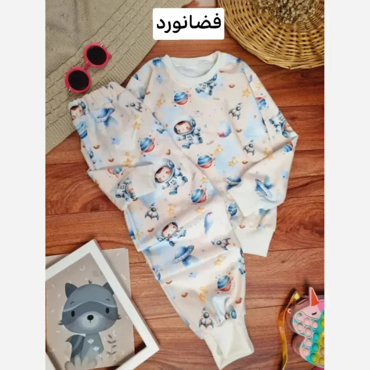 بلوز و شلوار مخمل بچه گانه گرم بالا طرح دار نرم و لطیف